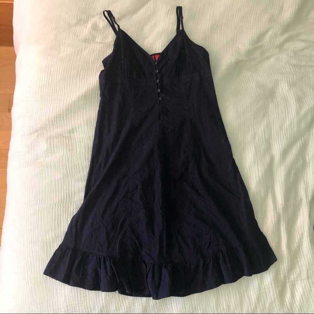 ESPRIT SPAGHETTI STRAP FLORAL EMBROIDERED DRESS